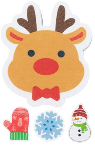 KOMBIUDA 4stücke Lustige Geschirrspülschwämme Wiederverwendbare Küchenschwämme Mit Weihnachtsmotiven Schneemann Handschuh Rentier Schneeflocke Für Effizientes Geschirrspülen Und