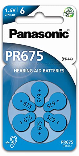 Panasonic P675 PR44 - Pilas para audífonos (30 unidades, 5 x 6), color azul