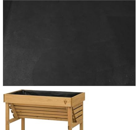 Fabric Liner For Large Veg Trough, Outdoor Raised Bed Planter Liner, Non WovenBlack Vegetable Trugs HerbPlanter Liner Heavy Duty Plant Grow Bags For Driveway, Road, French Drain, 63 X 114 Inches