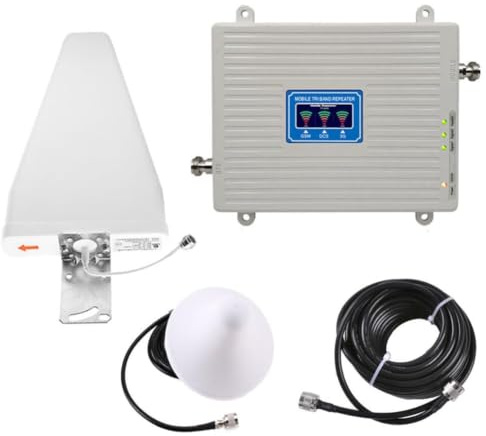YFZCLYZAXET 2G 3G 4G 5G Signalverstärker Tri-Band-Verstärker 900 1800 2100 MHz GSM WCDMA LTE Universal-Signalverstärker Repeater EU Stecker