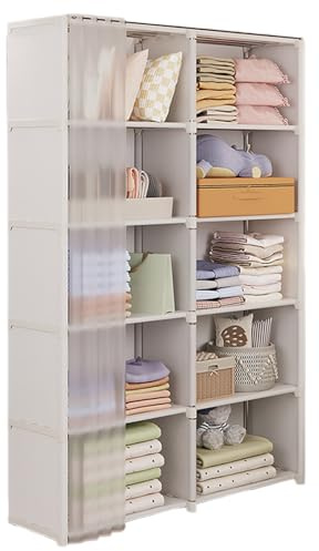 Armadio armadio – organizer | Stazione appendiabiti | Armadio Storage Abbigliamento Organizer | Armadio Stoccaggio Vestiti Organizzatore Armadio per Vestiti Piegati Abiti Cappotti H