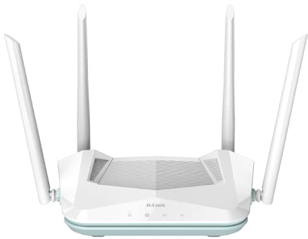 Router D-Link R15 Eagle Pro AI AX1500, Wi-Fi 6 1500 Mbps, WiFi Mesh Inteligente, Optimizador tráfico, Roaming, Puertos Gigabit, Control Parental Desde App, WPA3, Control Voz Alexa/Google