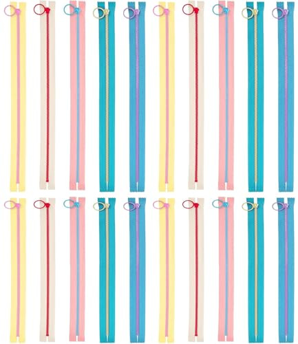 TAKONE Reißverschluss Set 15cm 20cm 20 Stück 3# Harz bunt DIY Nähen