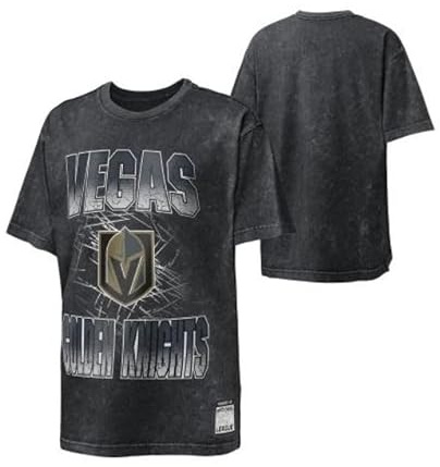 Outerstuff Time to Shine NHL_Hockeyteams - Maglietta da bambino, Grigio scuro, Las Vegas Kngh., 14- 16 Anni
