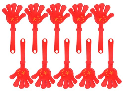 ibasenice 10Pcs 28Cm Hand Clappers Noisemakers with National Flag Design, Loud Party Cheering Props for Sporting Events and Festival Celebrations