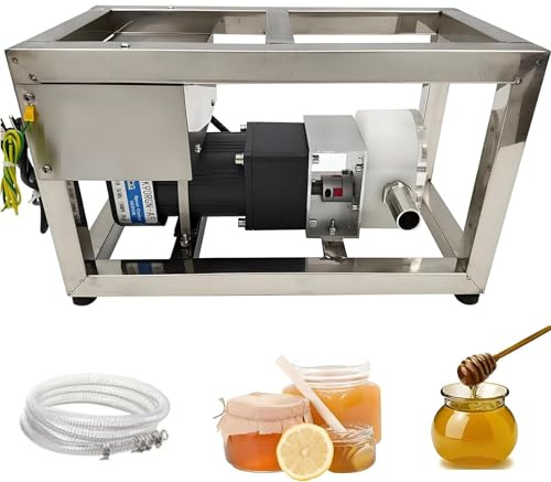 ZenSeFarin Elektrische Honigpumpe (90 W), Leicht Zu Reinigen, Doppelte Vorwärts/Rückwärtsrotation, Drehzahl Einstellbar, Mit 300 cm Schlauch, Zum Abfüllen Von Sesampaste Und Fruchtsaft