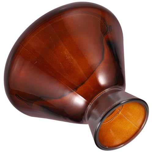 Milisten Flacone Diffusore in Vetro Trasparente Vuoto Bocca Tromba per Oli Essenziali e Bastoncini, Contenitore Riutilizzabile per Decorazioni Casa e Diffusione Fragranze
