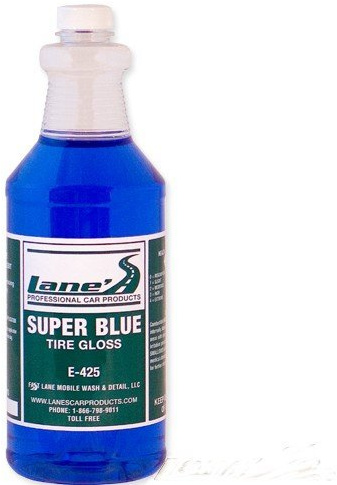 LANE'S Super Blue Tire Dressing Spray | High-Gloss Car Tire Shine Spray | No Sling, No Run, Long Lasting | Protects from Cracks & UV Rays | Non-Greasy Automotive Dressing & Cleaner | 32oz