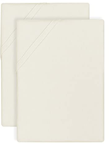 biberna Premium Biber-Betttuch 150x250 cm 2er Set Natur | Doppelpack | 100% Baumwolle | Bettlaken für Matratzen Größe 90-100x200 cm | rundumgesäumt| weich und atmungsaktiv | Oeko-TEX | Modell 0002820