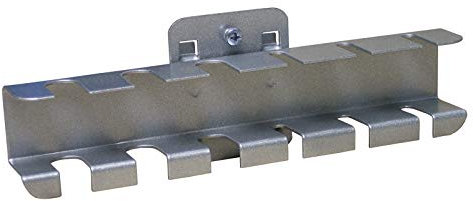 ADB Lochwand Werkzeughalter Lochwandhaken für 6 oder 12 Schraubendreher Schraubenzieher Zubehör, Farbe (RAL):Weissaluminium (RAL 9006), Anzahl:f. 6 Schraubendreher