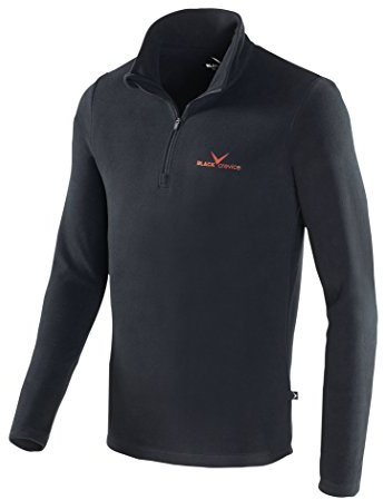 Black Crevice herr fleece-funktionsrolli Schwarz (Black - black/red) S (Herstellergröße: 48)
