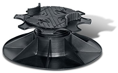 SPAX Lift 5/9 – Terrassenlager verstellbar 55-82 mm – Stelzlager für den Terrassenbau – 3 Stück, Schwarz, 5009459558509