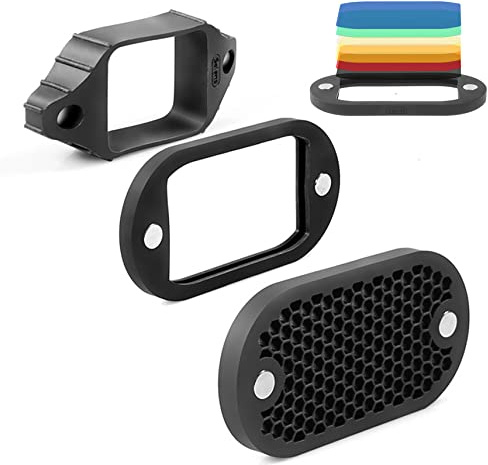 Selens MN-BK Flash Diffuser 2 in 1 Universal Honeycomb Grid with 7 Color Gels Kit Magnetic for Flash Camera Speedlight Speedlite Photography Portrait Photo Studio