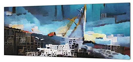 Modern glass splashback - Tempered kitchen glass panel Fantasy&Sci-Fi Series BBS13:
