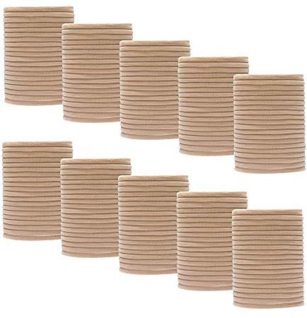 inSowni 200-pack storpack grossist supermjuk stretchig gör-det-själv nylon pannband hårband för baby flickor en storlek passar alla (kaki)