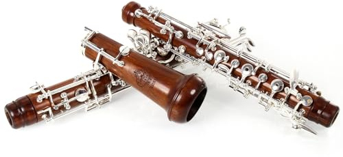 Rochix Oboe Nivel de rendimiento profesional RHS13 Redwood Cuerpo chapado en plata tono C semiautomático con 2 cañas, 1 paño de limpieza, 1 hisopo oboe, 1 reposamuñecas, 1 funda y más