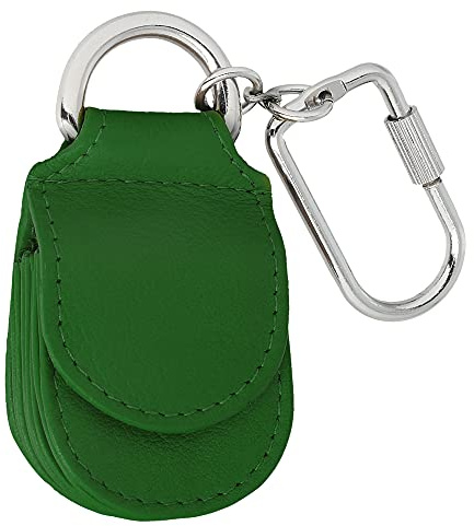 MANAGE Schlüsselanhänger Leder für Münzen mit Schlüsselring und Karabiner Unisex - Keychain für Autoschlüssel inkl. Mini Kleingeldbörse - Große Farbauswahl