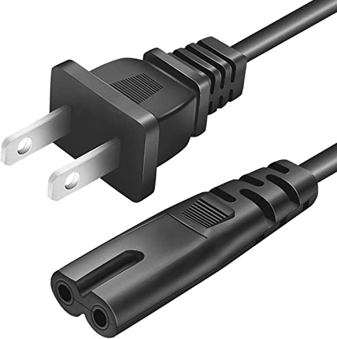 TV Power Cord Cable fit for Hisense TV 50H8C 50H6C 50H5C 50K23DG 55H5C 55H8C 55R6E 65R6E and More Model Universal Replacement 2 Prong AC Power Cord 6 ft