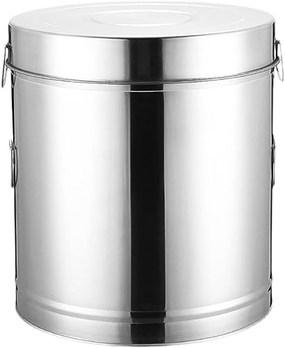 Natuogo Küchenorganisation Jars 10 kg 15 kg 20 kg 25 kg Mehl Müslisch Reisluftdicht auf Lagerbehälter Edelstahl Stock Pot - Insektenproof, feuchter Proof (15KG)