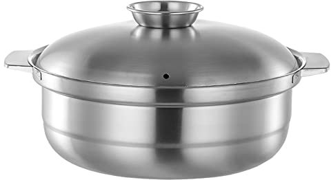 Shabu Shabu Topf, Edelstahl Shabu Shabu Topf mit Deckel, Suppenkochgeschirr für Induktionskochfeld, Gasherd, Küchenherd / 32 cm
