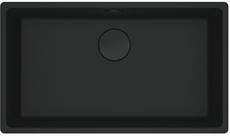 Franke Maris MRG 110-72 - Fregadero negro con 1 cuenco bajo montaje bajo armario de 80 cm