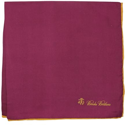 Brooks Brothers Purple Logo Pocket Square