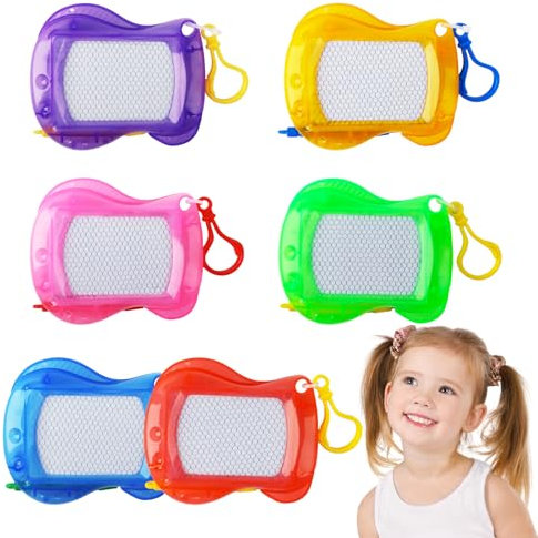 Gxhong Mini Maltafel Kinder, 6Pcs Mini Maltafel Zaubertafel, Tragbares Kleines Magnetische Zeichenbrett, Kleine Magnetische Maltafel Zaubertafel, für Jungen Mädchen Gastgeschenke Füllung Geschenktüten