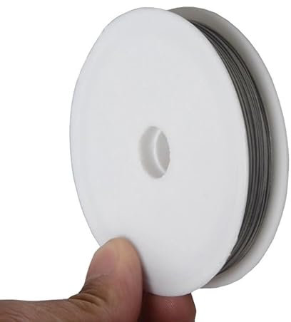 TAIGUHUI Stahlseil Angelschnur aus Stahldraht, 50–8 m, maximale Leistung, 7 Stränge, superweiche Drahtschnur, mit Kunststoff überzogen, wasserdicht Drahtseil(Diameter 0.35mm)