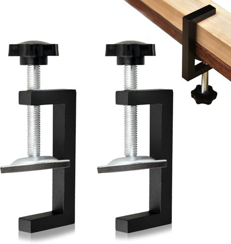 2 Pezzi Morsetto a C, Morsetti Falegname in Acciaio al Carbonio Morsetto a Vite di Serraggio 57 mm Per Lavorazione Legno, Fai da Te, Saldatura, Mobili