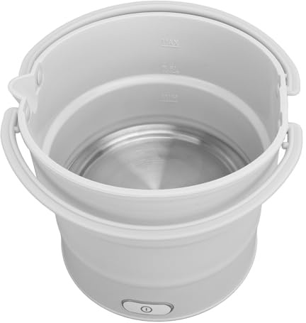 ZJchao Cuiseur électrique Pliable Double Tension, Chauffage Rapide, Marmite Multifonctionnelle, Portable, Mini Marmite Chauffante de Voyage (20 * 18 * 8 cm)