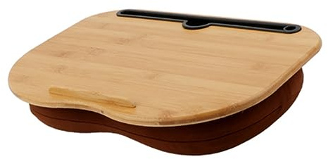 Reinscer Escritorio de regazo con cojín, piezas de repuesto para soporte para ordenador portátil con ranura para tableta, mesa de cama de ordenador para viajes, soporte para portátiles hasta 14