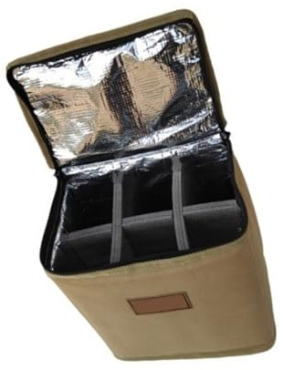 Ldabrye Kleine Brennstoffe Zylinder-Aufbewahrungstasche, Campingdosen, Tragetasche, nachfüllbare Tanktasche für Outdoor, Camping, Picknicks, nachfüllbare Tanktasche, khaki, L