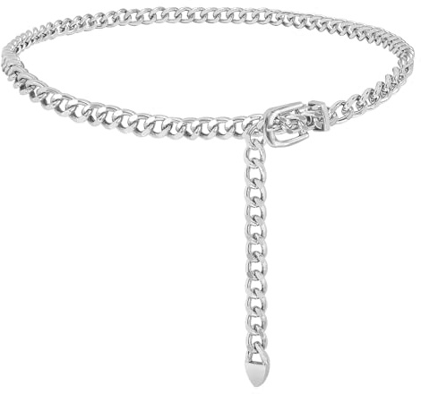 WHIPPY Damen Kettengürtel Gold Taillenkette Verstellbar für Kleid Jeans