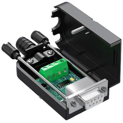 LLINthy Adaptateur RS232 vers RS485 robuste 1200 m Transmission de données intégrées Protection contre les surtensions Adaptateur industriel pour automatisation industrielle