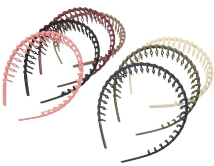 Hemobllo 7pcs Face Washing Headband Plastic Teeth Non Slip Hair Band for Curly Hair Spa Skincare