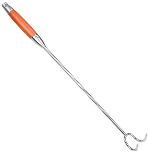 DOITOOL Crochet à Viande Cuisine Bâtonnet de Rôtissage Pratique Crochet à Viande Domestique en Acier Inoxydable pour Manipulation Sécurisée de Saucisses Pendant la Cuisson Barbecue Cuisine