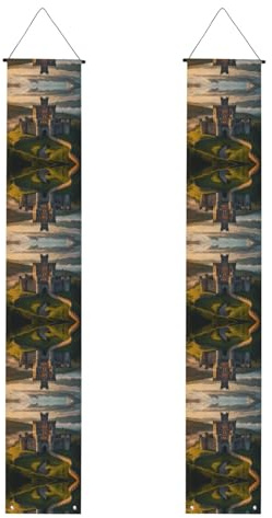Mittelalterliche Burg gemusterte Veranda-Banner, hängende Party-dekorative Banner, Innen- und Außenwand/Haustür-Dekorationen