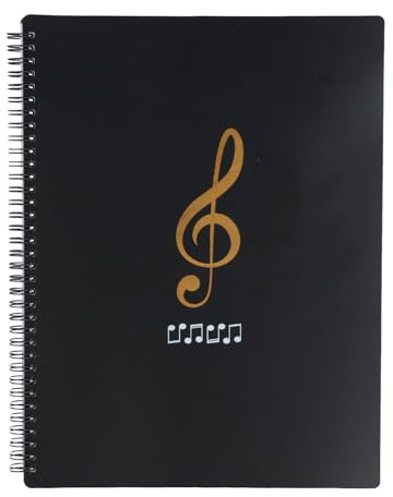 Carpeta de Partituras A4 con 50 Compartimentos y 100 Páginas Transparentes, Carpeta de Música Multifuncional Impermeable para Registros de Hojas Musicales, Papel, Pinturas, Documentos y Fotos
