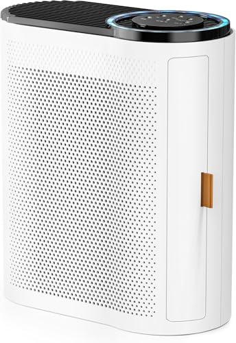 Luftreiniger mit HEPA-Filter, CADR 223 m³/h, Luftqualitätssensor & Automatikmodus, 22 dB, entfernt Pollen, Staub, Rauch & Tierhaare, für große Räume bis 102 m², Schlafzimmer & Büro