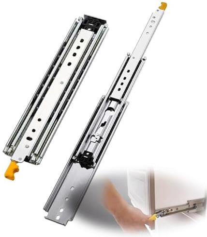 Heavy-Duty Locking Drawer Slides 26in (650mm) - Full Extension Rail System for Toolboxes, Cabinets & Furniture - Smooth Gliding Tracks, Durable & Secure Storage Solution