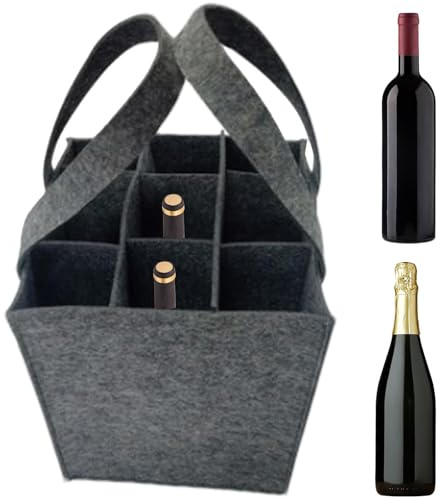 Vin shoppingpåse, vinflaska väska - 9 flaska bärväska - Flaskbärväska, Shoppingväska för vinflaskor, flaskväska Återanvändbar för män kvinnor