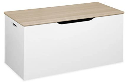 Alice's Home - Coffre à Jouet - Tobias - 80x40 cm. Couvercle Rabattable. poignées latérales