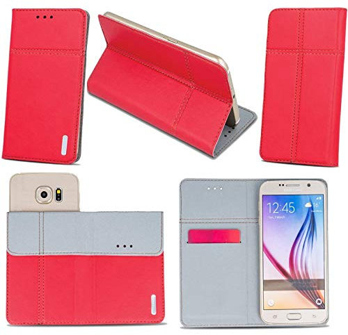 Supercase24 Handy Tasche für Olympia Neo Book Case Klapp Cover Schutz Etui Hülle in rot