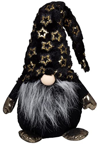 Christmas Paradise Deko XL Weihnachts-Wichtel 33cm (63cm) Gnom Zwerg schwarz-Gold