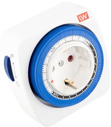 LEDKIA LIGHTING Temporizador Analógico Compacto con Enchufe Tipo F Schuko
