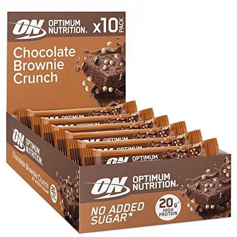 Optimum Nutrition Chocolate Brownie Crunch Protein Bar, 10 x 65 g