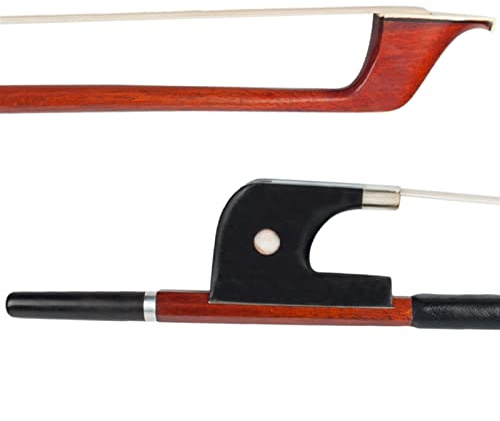 Professionale Violino Arco Pernambuco 4/4 Dimensioni Arco Per Contrabbasso Rana In Ebano Montata Argento In Crine Di Cavallo Bianco Naturale arco violino