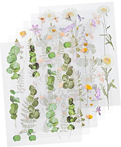 Operitacx 5stücke Pflanzenbasierte Aufkleber Teiliges Mit Vintage-blumenmotiven Für Scrapbooking Journaling Und Kunstprojekte Kreative Dekoration Für Notizbücher Und Karten