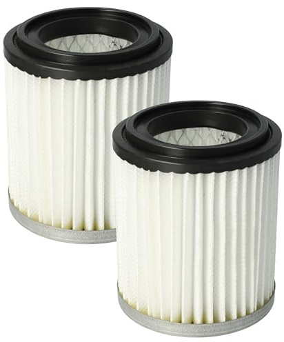 vhbw 2x Filtro compatible con Grafner 20 L - A 17307/17534, 20l A15743 aspirador de ceniza - filtro Hepa blanco