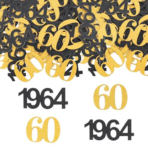 GoldRock Konfetti 60 Geburtstag Deko Groß 3,5-5cm,100 Stück Tischdeko Gold Deko 60. Geburtstag Frau,Streudeko 60. Geburtstag Deko,60 Geburtstag Mann Deko 1964,Streudeko zum 60 Jubiläum,60er Dekoration